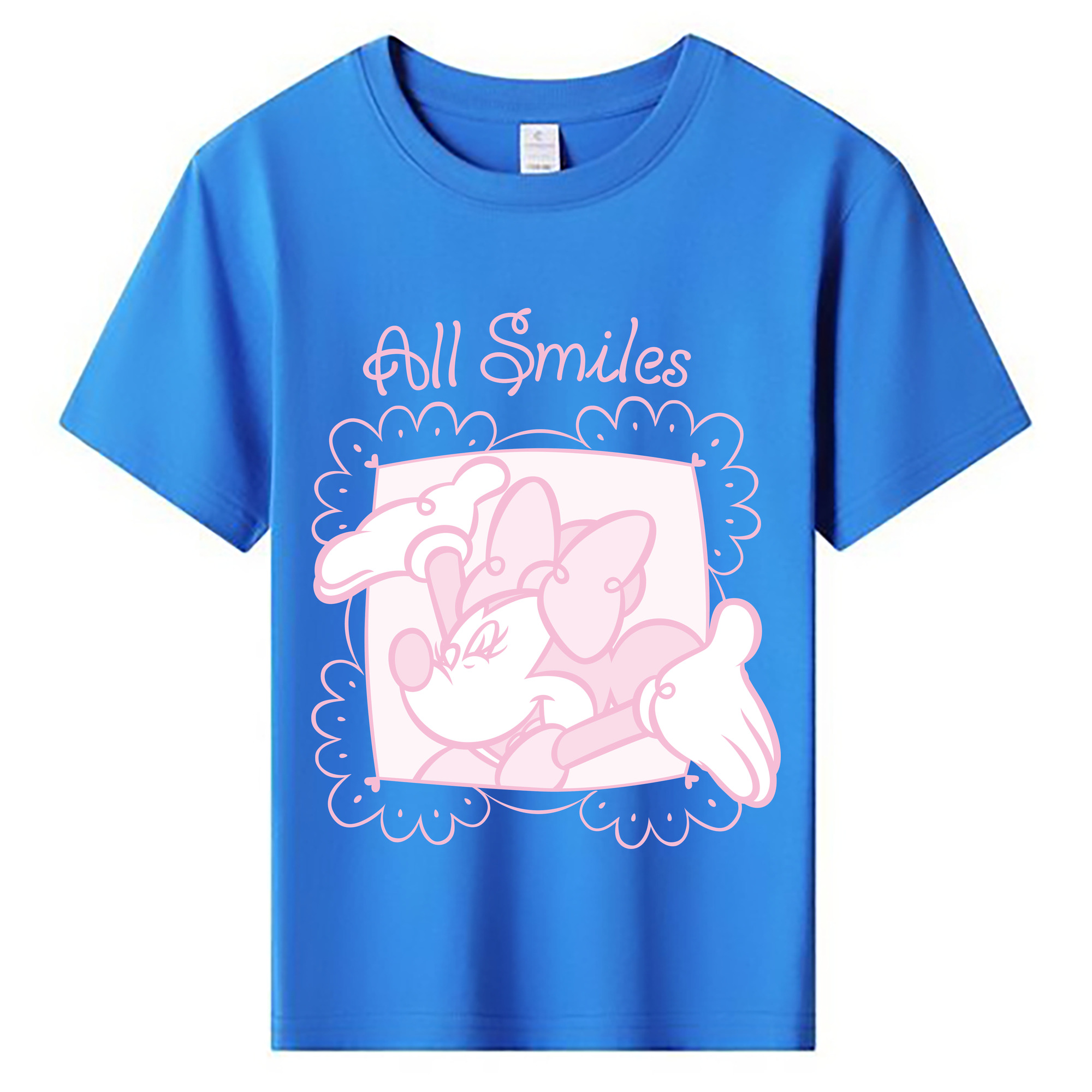 （画像用） ミッキーマウス Mickey Mouse 綿100％キッズTシャツ（フロントプリント）